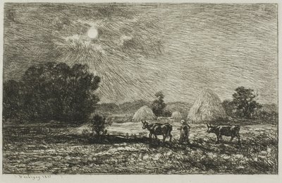 Månsken i Valmondois av Charles Francois Daubigny