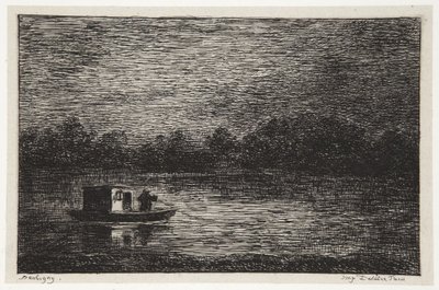 Nattlig resa av Charles Francois Daubigny