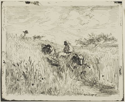 Vägen genom vetefältet av Charles Francois Daubigny