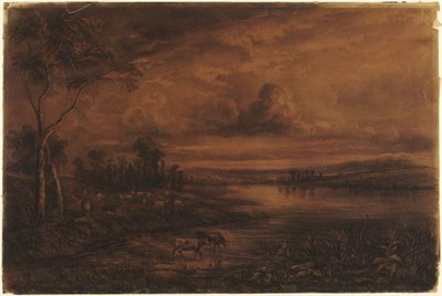 Flodlandskap av Charles Francois Daubigny