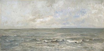 Havslandskap. 1876 av Charles Francois Daubigny