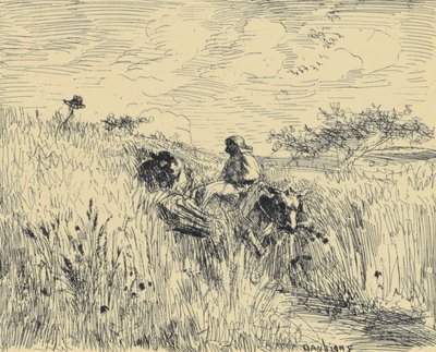 Sentier Dans Les Blés av Charles Francois Daubigny