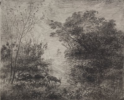 Stags av Charles Francois Daubigny