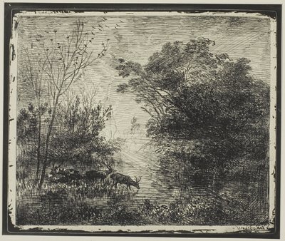 Stags av Charles Francois Daubigny