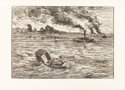 Ångbåtar av Charles Francois Daubigny