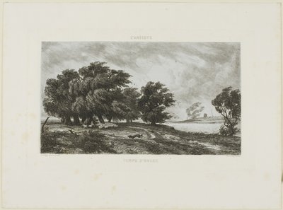 Stormigt väder av Charles Francois Daubigny