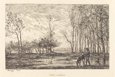 Solnedgång av Charles Francois Daubigny