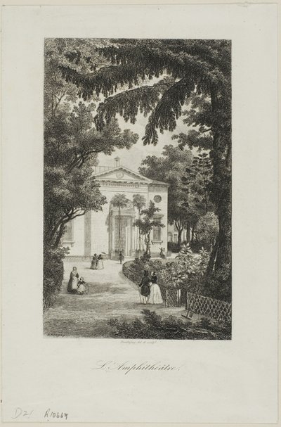 Amfiteatern i Jardin des Plantes av Charles Francois Daubigny