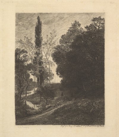 The Banks of Cousin, ca. 1850. av Charles Francois Daubigny