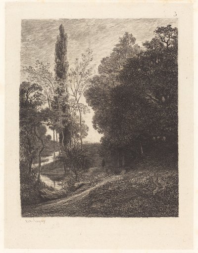 The Banks of the Cousin (Les Bords du Cousin) av Charles Francois Daubigny