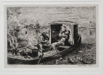 Båtturen: Sluk eller lunch på båten av Charles Francois Daubigny