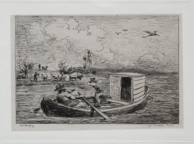Båtresan: Le Mot de Cambronne (The Slanging Match) av Charles Francois Daubigny