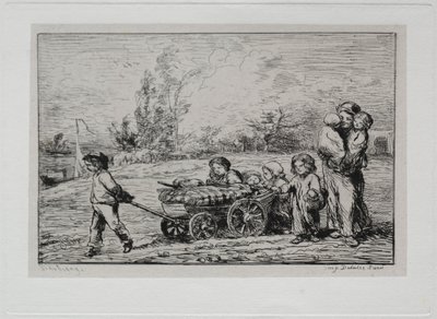 Båtresan: Flytta in i Le Botin The Ships Furnishings or Moving to the Boat, 1861. av Charles Francois Daubigny