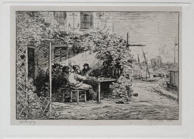 Båtturen: Lunchen innan du går ombord på Asnières av Charles Francois Daubigny