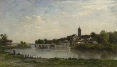 Bron mellan Persan och Beaumont-sur-Oise, 1867 av Charles Francois Daubigny
