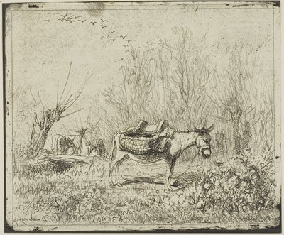Åsnan på ängen av Charles Francois Daubigny