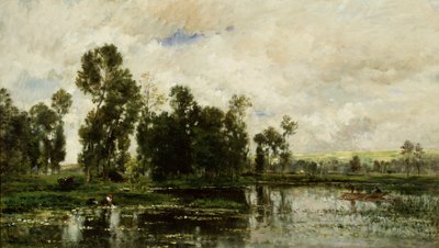 The Edge of the Pond av Charles Francois Daubigny