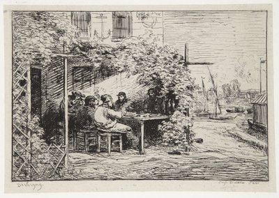 Avskedsfrukosten i Asnières av Charles Francois Daubigny