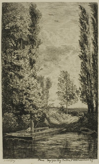 Färjan av Charles Francois Daubigny