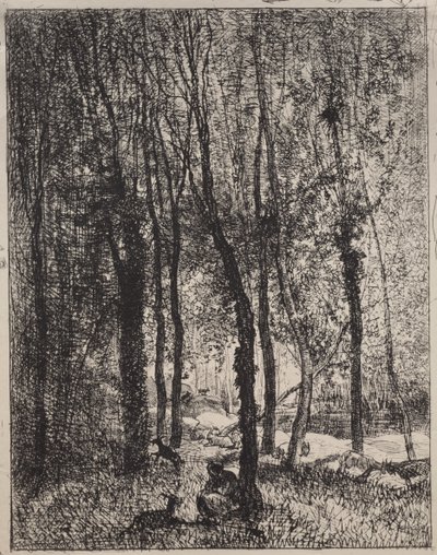 Getvallflickan av Charles Francois Daubigny