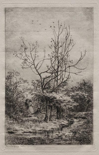 The Orchard, 1868. av Charles Francois Daubigny