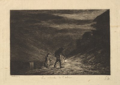 Sökandet efter ett värdshus, 1861. av Charles Francois Daubigny