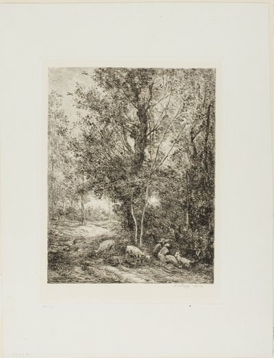 Herden och Herdinnan av Charles Francois Daubigny