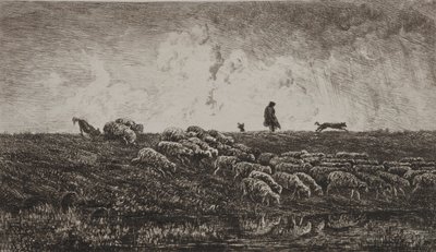 Duschen, c. 1851. av Charles Francois Daubigny