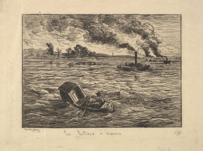 Ångbåtarna, 1861. av Charles Francois Daubigny