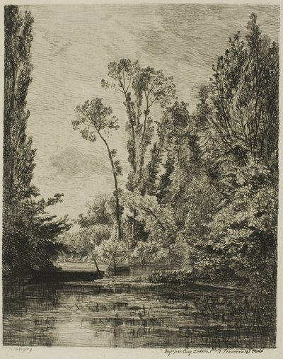 Jungfruöarna vid Bezons (Fiskehålet) av Charles Francois Daubigny