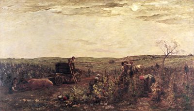 Vinskörden i Bourgogne, 1863 av Charles Francois Daubigny
