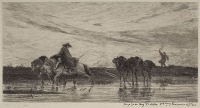 Arbetshästarna av Charles Francois Daubigny