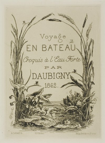 Titelsida-frontispice av albumet av Charles Francois Daubigny