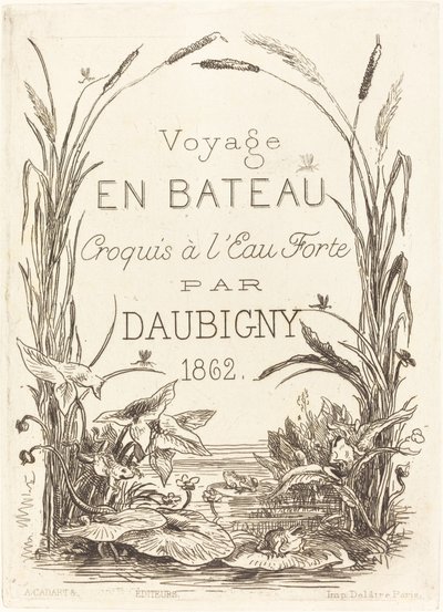 Titelsida för "Båttur" av Charles Francois Daubigny
