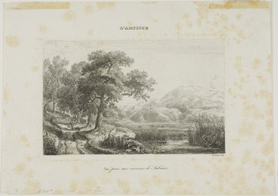 Vy tagen nära Subiaco av Charles Francois Daubigny