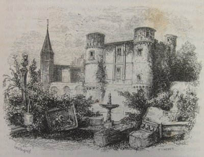 Gaillons slott i ruiner av Charles Francois Daubigny