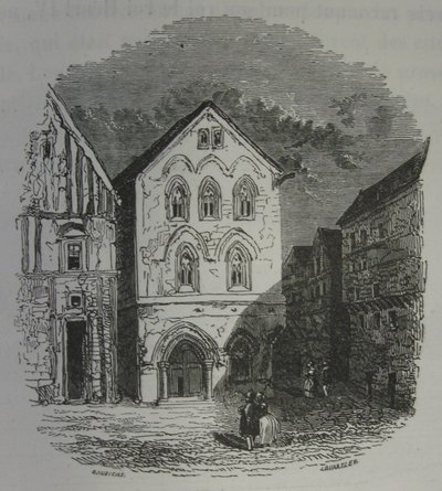 Tempelriddarnas hus i Louviers. Daubigny  John Quartley. av Charles Francois Daubigny