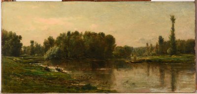 Oise-flodens stränder av Charles Francois Daubigny