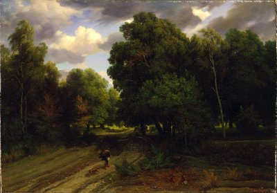 Korsningen av örnnästet, Fontainebleauskogen av Charles Francois Daubigny