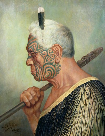 En Maori-krigare av Charles Frederick Goldie
