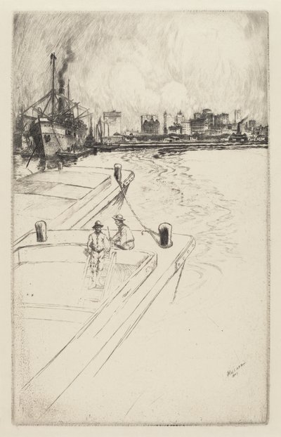 New York från hamnen av Charles Frederick William Mielatz