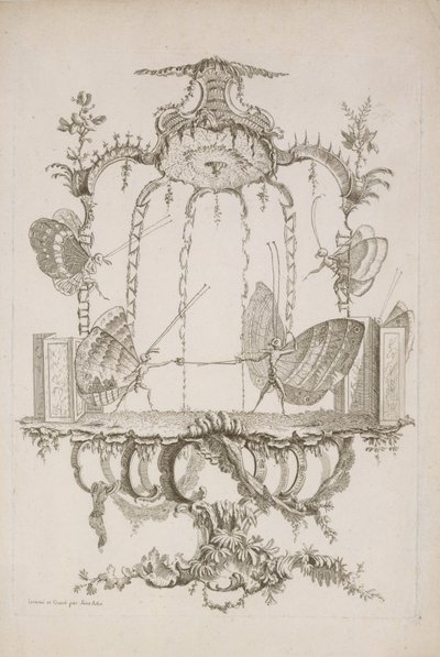 Duellen Duellen, från Essay on Human Butterflies av Saint Aubin, ca. 1756-60. av Charles Germain de Saint Aubin