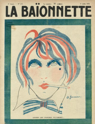 Omslag till tidningen "La Baionnette" den 31 juli av Charles Gesmar