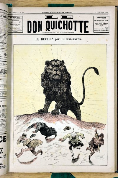 Omslag till ""Le Don Quixote"", nummer 591, Satirical in Color av Charles Gilbert Martin
