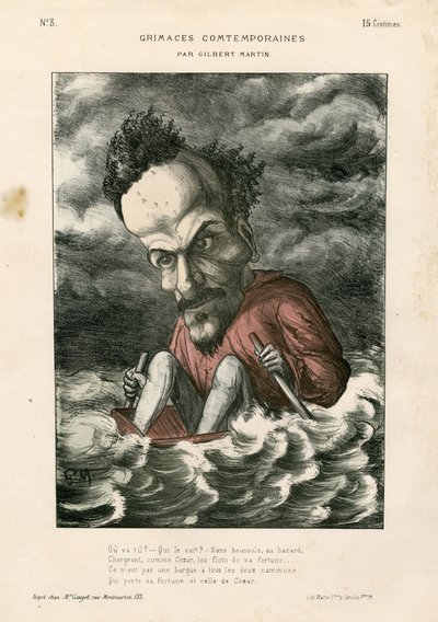 Samtida grimaser - Illustration av Charles Gilbert-Martin (1839-1905): Rochefort Henri (1831-1913) - Hav av Charles Gilbert Martin