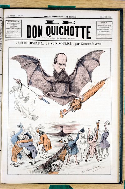 Omslag till "" Le Don Quixote "", Satirique en Colors av Charles Gilbert Martin