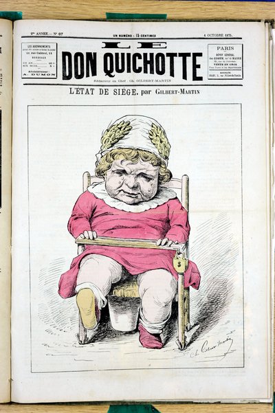 Omslag till ""Le Don Quixote"", nummer 67, Satirical in Color av Charles Gilbert Martin