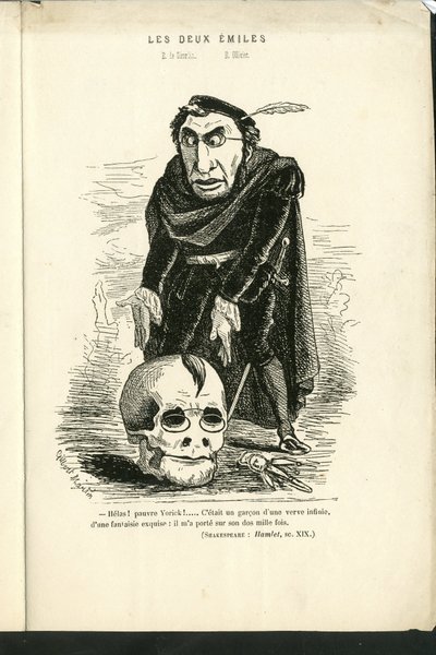 Illustration av Charles Gilbert-Martin (1839-1905) i "" Contemporary Grimaces"" av Charles Gilbert Martin