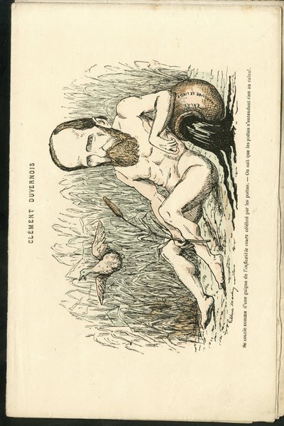 Illustration av Charles Gilbert-Martin (1839-1905) i "" Contemporary Grimaces"" av Charles Gilbert Martin