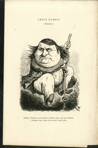 Illustration av Charles Gilbert-Martin (1839-1905) i "" Contemporary Grimaces"" av Charles Gilbert Martin